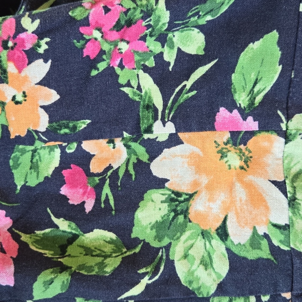 NEW Old Navy Wide Leg Blue Floral Linen-Blend Adjustable Strap Jumpsuit - MP - Picture 11 of 13